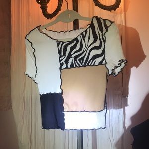 Multi Print Crop Top